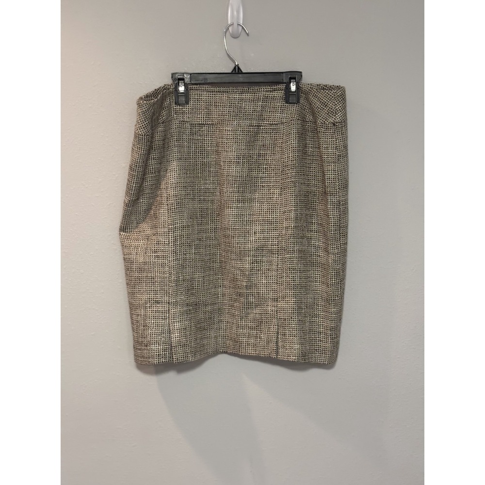 Lafayette 148 New York‎ Pencil Skirt Women's Size 14 Tweed Pattern Side Zip - Picture 9 of 9